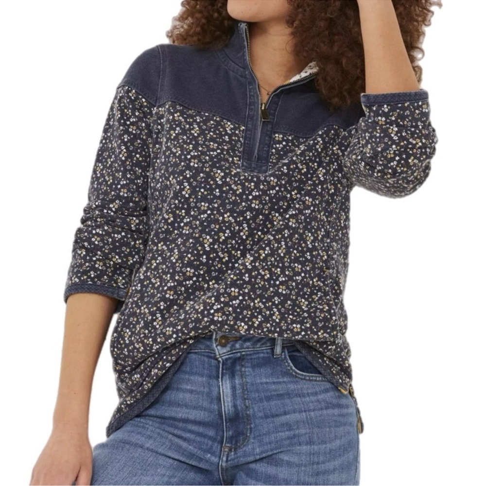 Fat Face Navy Floral Sweatshirt